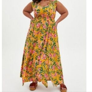 Torrid Maxi Challis Floral Dress
